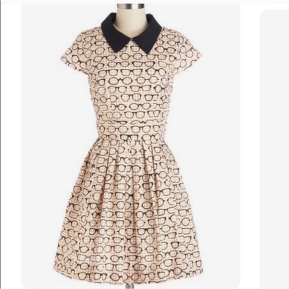 Modcloth fervour clear as day off dress glasses xs - Picture 2 of 9